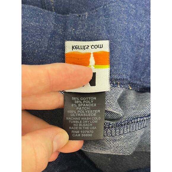 Kerrits Denim Knee Patch bootcut Riding Breeches pants denim pull-on medium - Picture 7 of 7